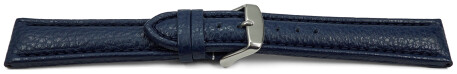 Bracelet montre dégagement rapide cuir grainé bleu foncé 18mm 20mm 22mm 24mm 26mm 28mm