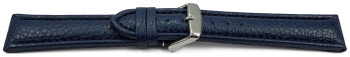 Bracelet montre dégagement rapide cuir grainé bleu foncé 18mm 20mm 22mm 24mm 26mm 28mm