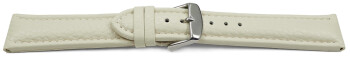 Bracelet montre dégagement rapide cuir grainé Crème 18mm 20mm 22mm 24mm 26mm 28mm