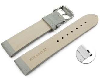 Bracelet montre dégagement rapide cuir grainé gris clair 18mm 20mm 22mm 24mm 26mm 28mm