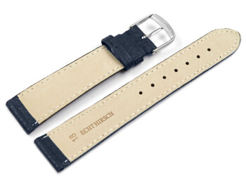 XL Bracelet de montre cerf bleu foncé 12mm 14mm...
