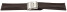Bracelet de montre à échange rapide cuir de veau grainé marron foncé 18mm 20mm 22mm 24mm