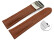 Bracelet de montre à échange rapide cuir de veau grainé marron clair 18mm 20mm 22mm 24mm