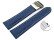 Bracelet de montre à échange rapide cuir de veau grainé bleu wN 18mm 20mm 22mm 24mm 26mm