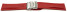 Bracelet de montre à échange rapide cuir de veau grainé rouge 18mm 20mm 22mm 24mm 26mm