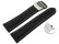 Bracelet de montre à échange rapide cuir de veau lisse noir couture blance 18mm 20mm 22mm 24mm 26mm