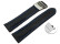Bracelet de montre à échange rapide cuir de veau lisse noir couture bleu 18mm 20mm 22mm 24mm 26mm