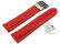 Bracelet de montre à échange rapide cuir de veau lisse rouge couture blance 18mm 20mm 22mm 24mm 26mm