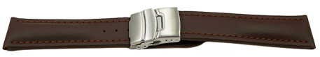 Bracelet de montre à échange rapide cuir de veau lisse marron foncé 18mm 20mm 22mm 24mm 26mm