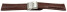 Bracelet montre à échange rapide boucle déployante veau grain croco marron foncé 18mm 20mm 22mm 24mm