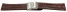 Bracelet montre à échange rapide boucle déployante veau grain croco marron foncé wN 18mm 20mm 22mm 24mm 26mm
