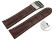 Bracelet montre à échange rapide boucle déployante veau grain croco marron foncé wN 18mm 20mm 22mm 24mm 26mm