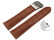 Bracelet montre à échange rapide boucle déployante veau grain croco marron clair 18mm 20mm 22mm 24mm 26mm