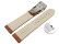 Bracelet montre à échange rapide boucle déployante veau grain croco marron clair 18mm 20mm 22mm 24mm 26mm