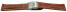 Bracelet montre à échange rapide boucle déployante veau grain croco marron clair wN 18mm 20mm 22mm 24mm 26mm