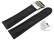 Bracelet montre à échange rapide boucle déployante veau grain croco noir 18mm 20mm 22mm 24mm