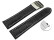 Bracelet montre à échange rapide boucle déployante veau grain croco noir wN 18mm 20mm 22mm 24mm 26mm