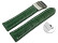 Bracelet montre à échange rapide boucle déployante veau grain croco vert wN 18mm 20mm 22mm 24mm 26mm