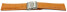 Bracelet montre à échange rapide boucle déployante veau grain croco orange wN 18mm 20mm 22mm 24mm 26mm