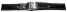 Bracelet de montre à échange rapide Deployante Bark cuir de veau noir 18mm 20mm 22mm 24mm
