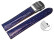 Bracelet de montre à échange rapide cuir de veau véritable téju bleu 18mm 20mm 22mm 24mm