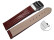 Bracelet montre à échange rapide cuir de veau véritable téju marron foncé 18mm 20mm 22mm 24mm