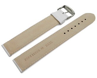Bracelet de montre cuir de veau lisse blanc EXTRA LONG...