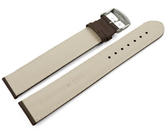 Bracelet de montre cuir de veau lisse brun foncé...