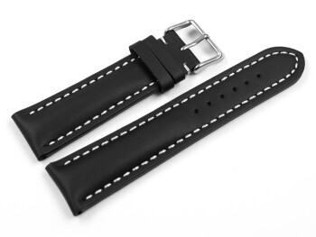 Bracelet de montre rembourrage épais lisse noir...