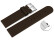 Bracelet montre à dégagement rapide cuir imperméabilisé sans couture brun foncé