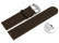 Bracelet montre à dégagement rapide cuir imperméabilisé sans couture brun foncé