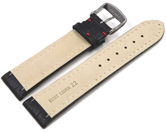 Bracelet de montre - cuir de veau - grain croco - couture...