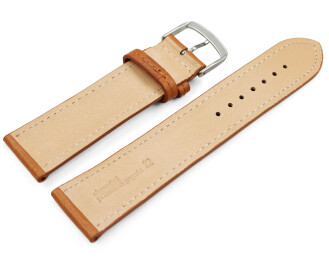 Bracelet montre marron clair cuir tanné...