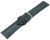 Bracelet montre gris-bleu cuir tanné végétal légèrement rembourré 12mm - 22mm