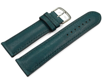 Bracelet montre vert foncé cuir tanné...