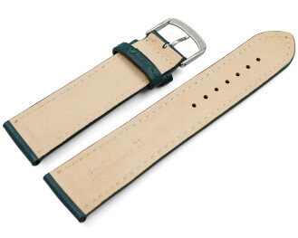 Bracelet montre vert foncé cuir tanné...