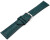 Bracelet montre vert foncé cuir tanné végétal légèrement rembourré 12mm - 22mm