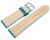 Bracelet montre turquoise cuir tanné végétal légèrement rembourré 12mm - 22mm
