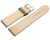 Bracelet montre taupe cuir tanné végétal légèrement rembourré 12mm - 22mm
