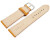 Bracelet montre orange cuir tanné végétal légèrement rembourré 12mm - 22mm