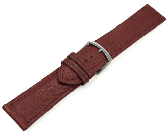 XS Bracelet montre bordeaux tanné végétal légèrement rembourré 12mm - 22mm