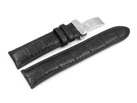 Bracelet de montre Casio pour EF-527L-1AVEF, cuir, noir