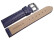 Bracelet de montre - requin véritable - bleu foncé surpiqué 18mm 20mm 22mm 24mm