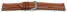 Bracelet de montre rembourrage épais grain croco marron clair 18mm 20mm 22mm 24mm