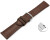 Bracelet montre échange rapide marron cuir tanné végétal légèrement rembourré 12mm - 22mm