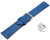 Bracelet montre échange rapide bleu cuir tanné végétal légèrement rembourré 12mm - 22mm
