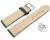 Bracelet montre échange rapide vert foncé cuir tanné végétal légèrement rembourré 12mm - 22mm