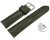 Bracelet montre échange rapide Kaki cuir tanné végétal légèrement rembourré 12mm - 22mm
