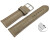 Bracelet montre échange rapide taupe cuir tanné végétal légèrement rembourré 12mm - 22mm
