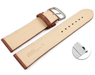 Bracelet montre échange rapide Châtaignier cuir tanné végétal légèrement rembourré 12mm - 22mm